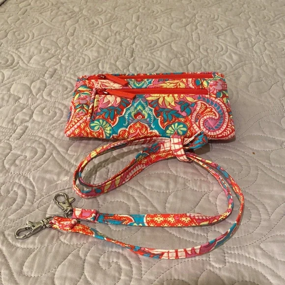 Paisley in Paradise wallet with shoulder strap by Vera Bradley. Like new! - Picture 7 of 7